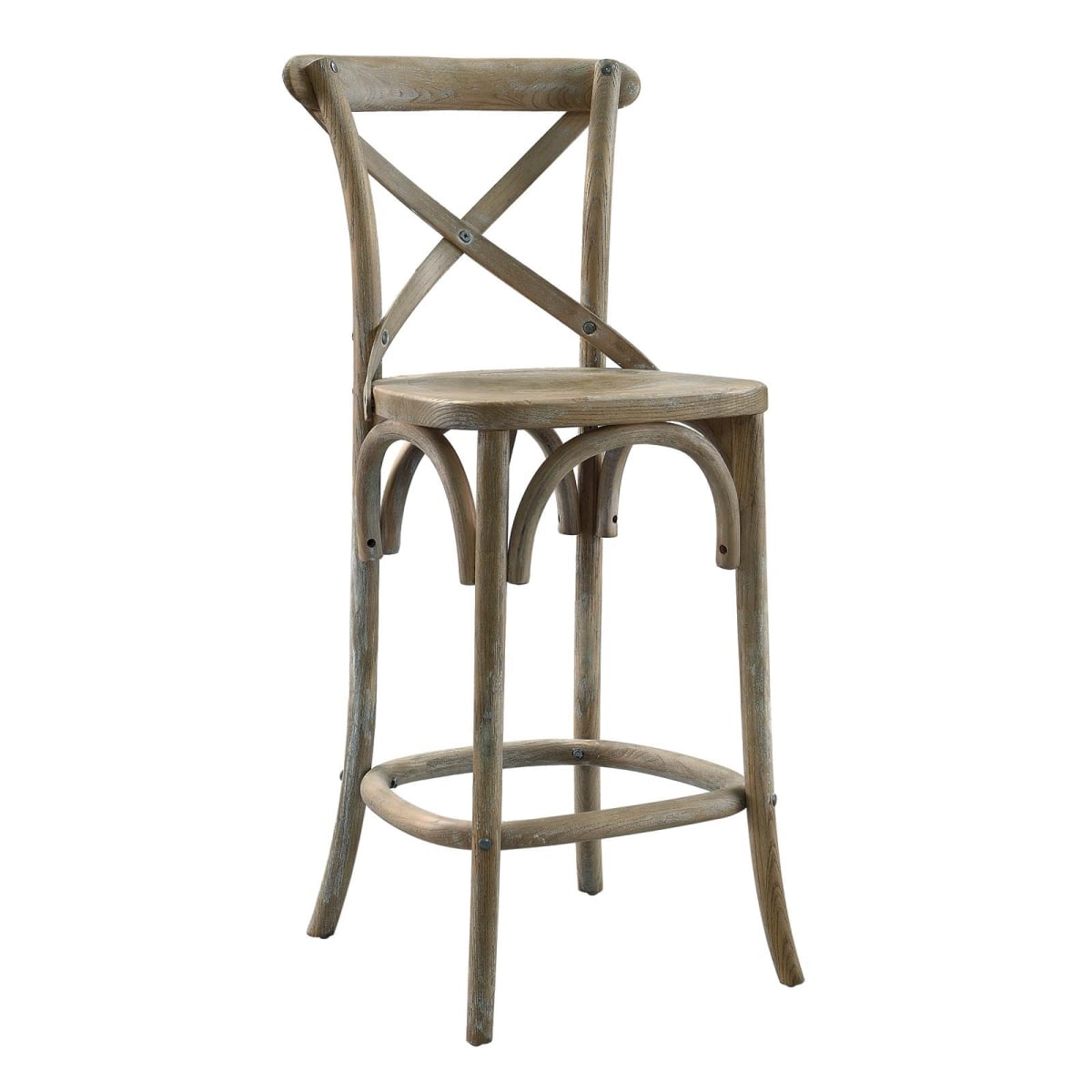 EEI-5562-GRY 39.5 x 17.5 x 19 in. Gear Counter Stool, Gray