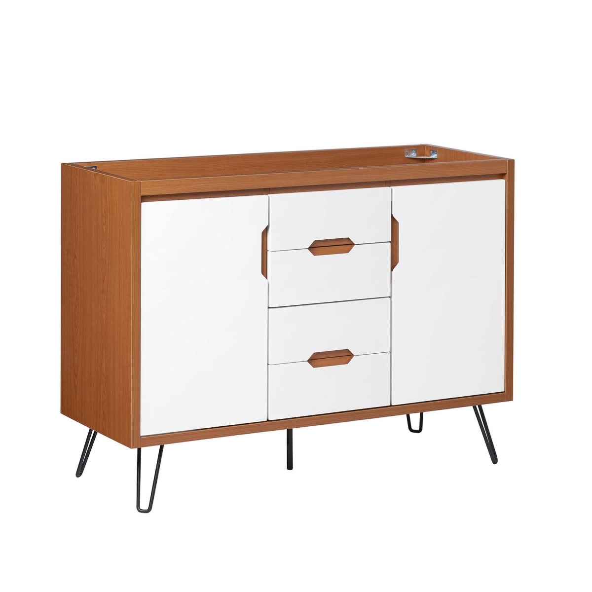 EEI-5552-CHE-WHI 48 in. Energize Bathroom Vanity Cabinet, Cherry & White - 34 x 47 x 17.5 in -  Modway Furniture