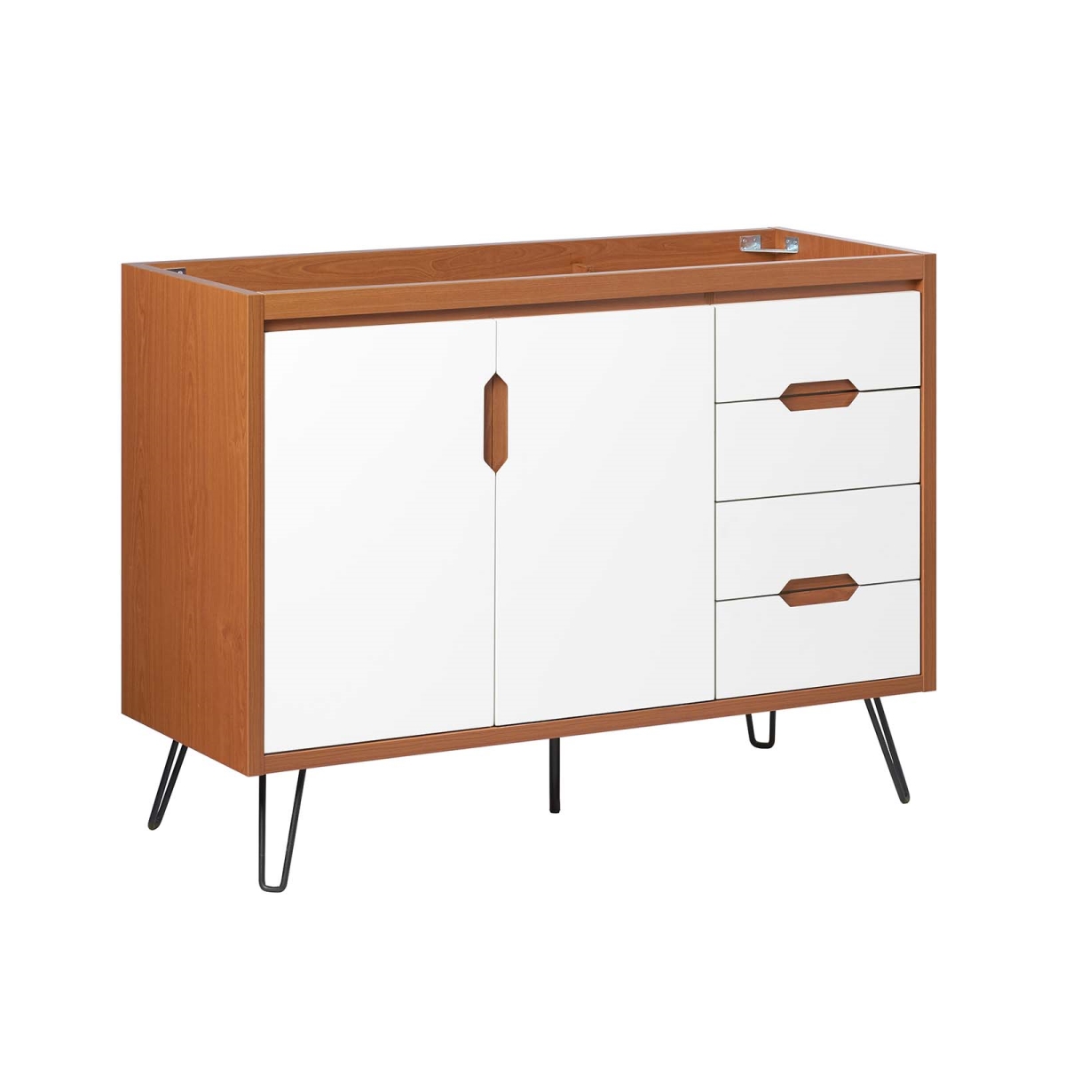 EEI-5551-CHE-WHI 34 x 48 in. Energize Bathroom Vanity Cabinet, Cherry & White