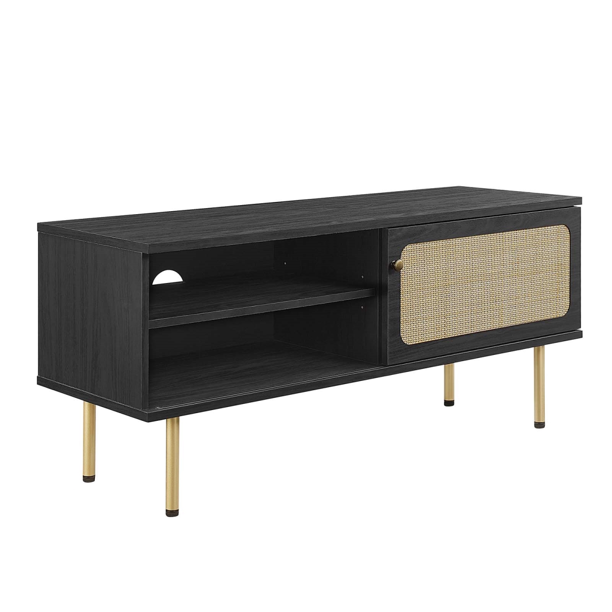 EEI-6044-BLK 47 in. Cambria TV Stand, Black