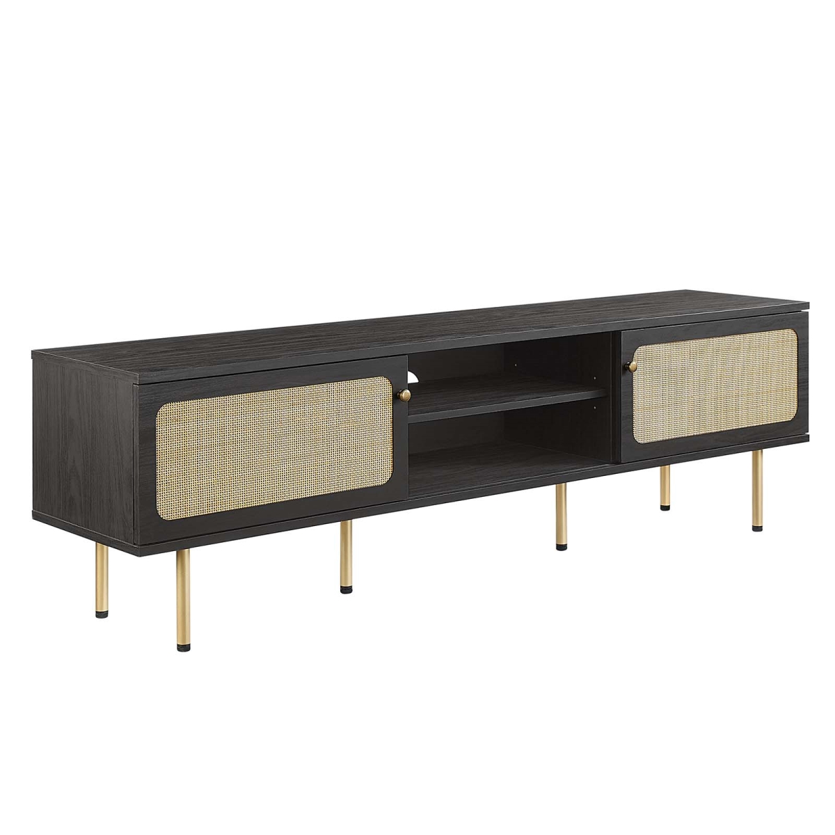 EEI-6046-BLK 70 in. Cambria TV Stand, Black