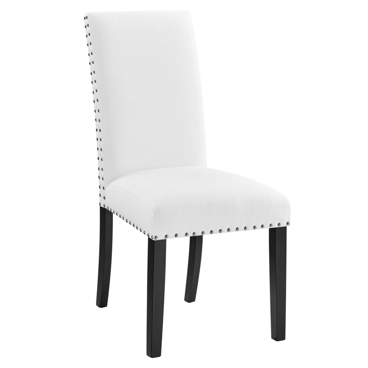 EEI-1384-WHI 39 x 19 x 24 in. Parcel Dining Upholstered Fabric Side Chair, White