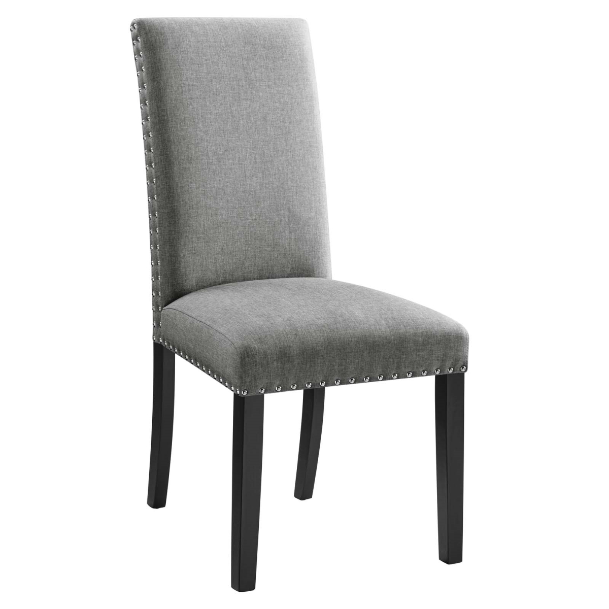 EEI-1384-LGR 39 x 19 x 24 in. Parcel Dining Upholstered Fabric Side Chair, Light Gray