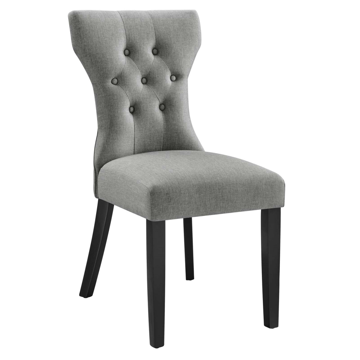 EEI-1380-LGR 36 x 18 x 24.5 in. Silhouette Dining Side Chair, Light Gray