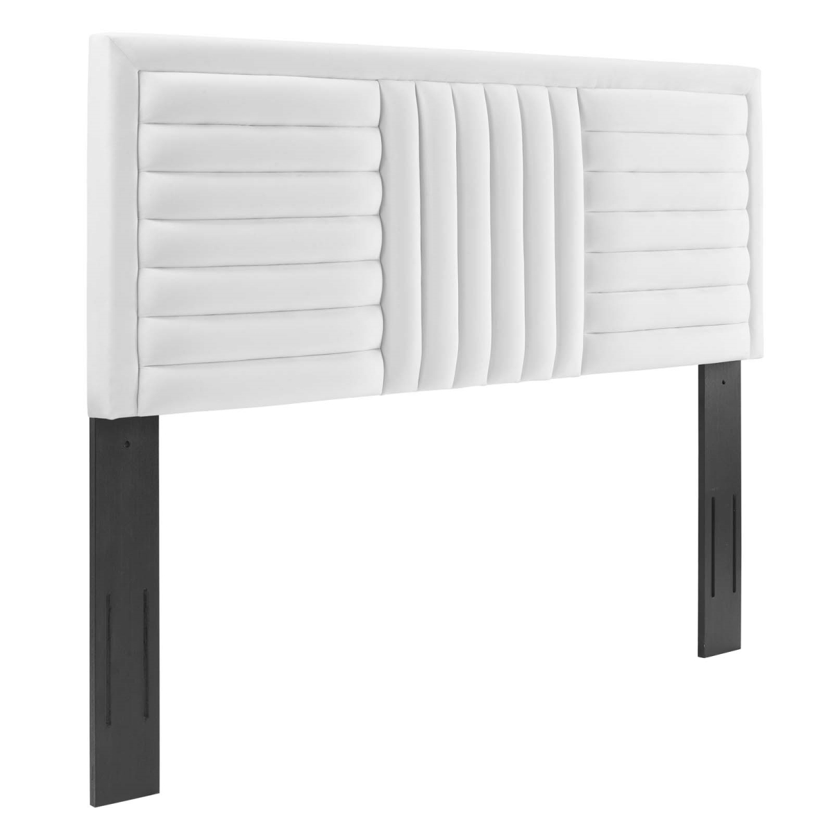 Picture of Modway Furniture MOD-6666-WHI 23.5 x 78.5 x 3.5 in. Believe Channel Tufted Performance Velvet King & California King Size Headboard&#44; White