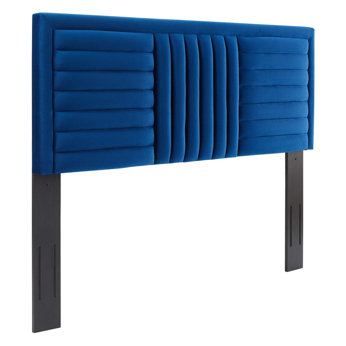 Picture of Modway Furniture MOD-6666-NAV 23.5 x 78.5 x 3.5 in. Believe Channel Tufted Performance Velvet King & California King Size Headboard&#44; Navy Blue