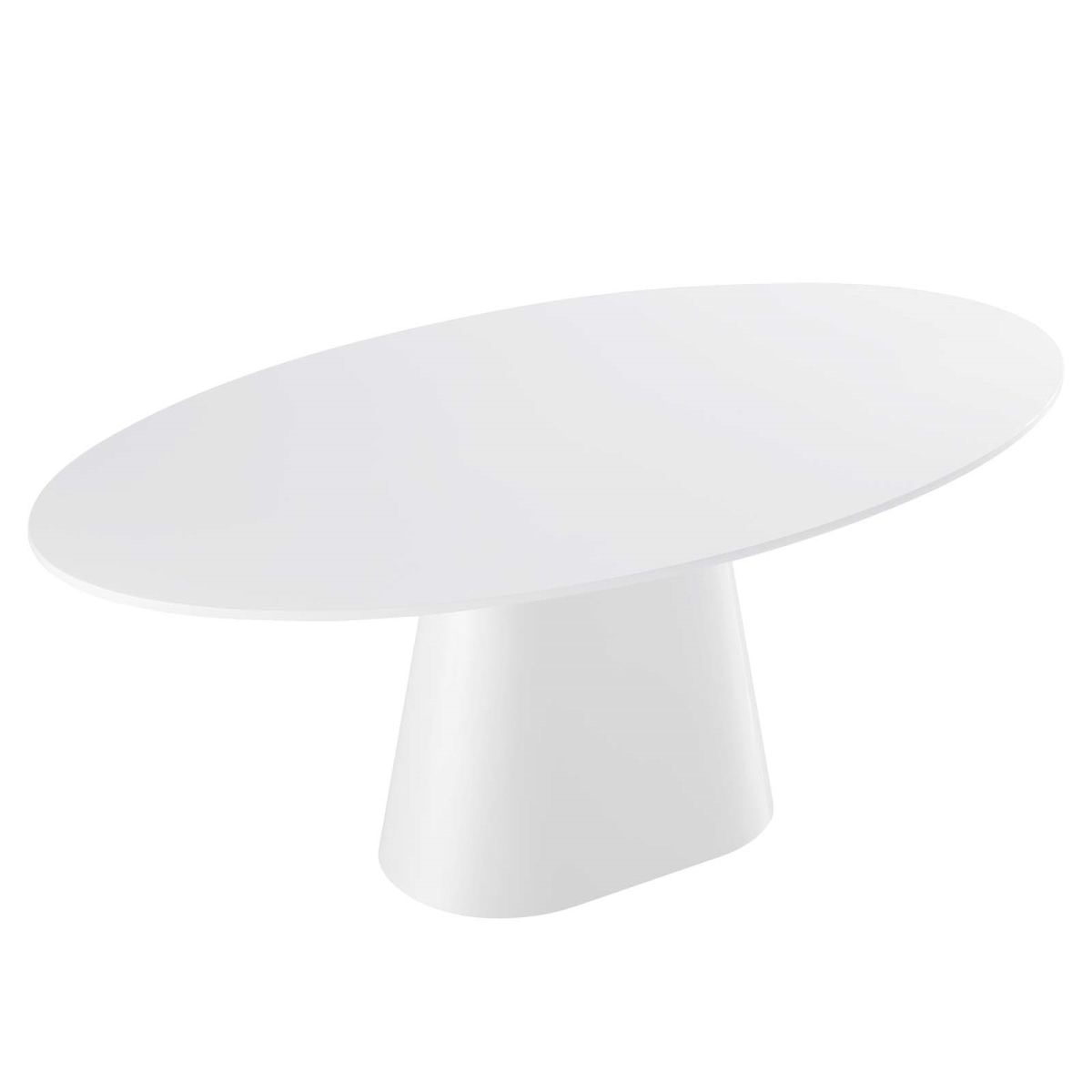 EEI-4912-WHI 75 in. Provision Oval Dining Table, White