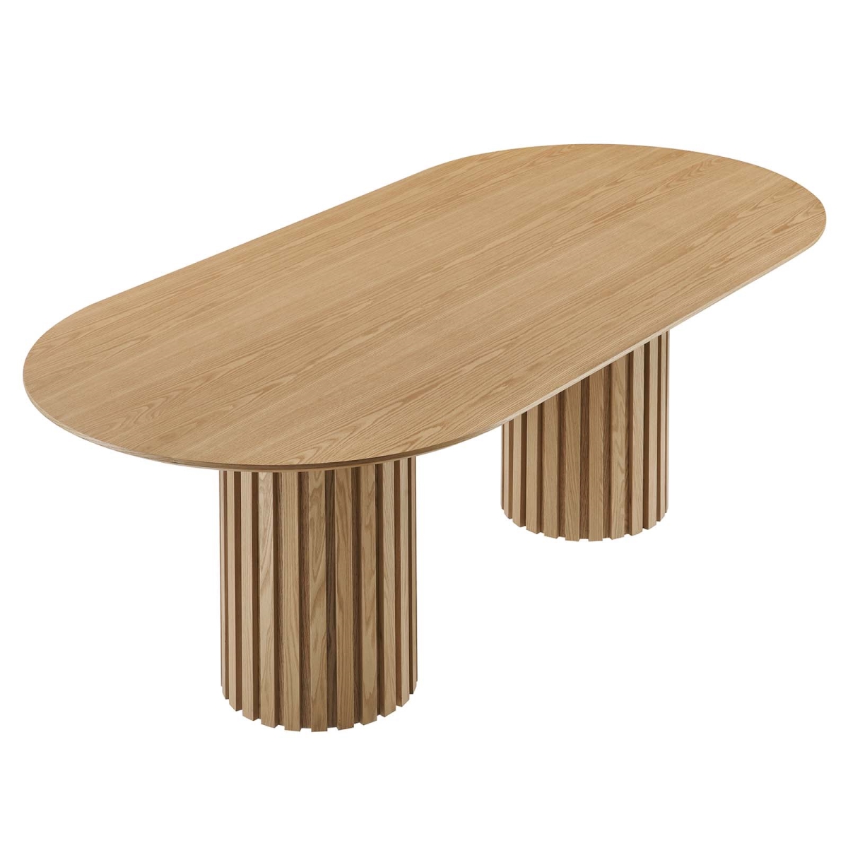 EEI-6065-OAK-SET 95 in. Senja Oval Dining Table, Oak