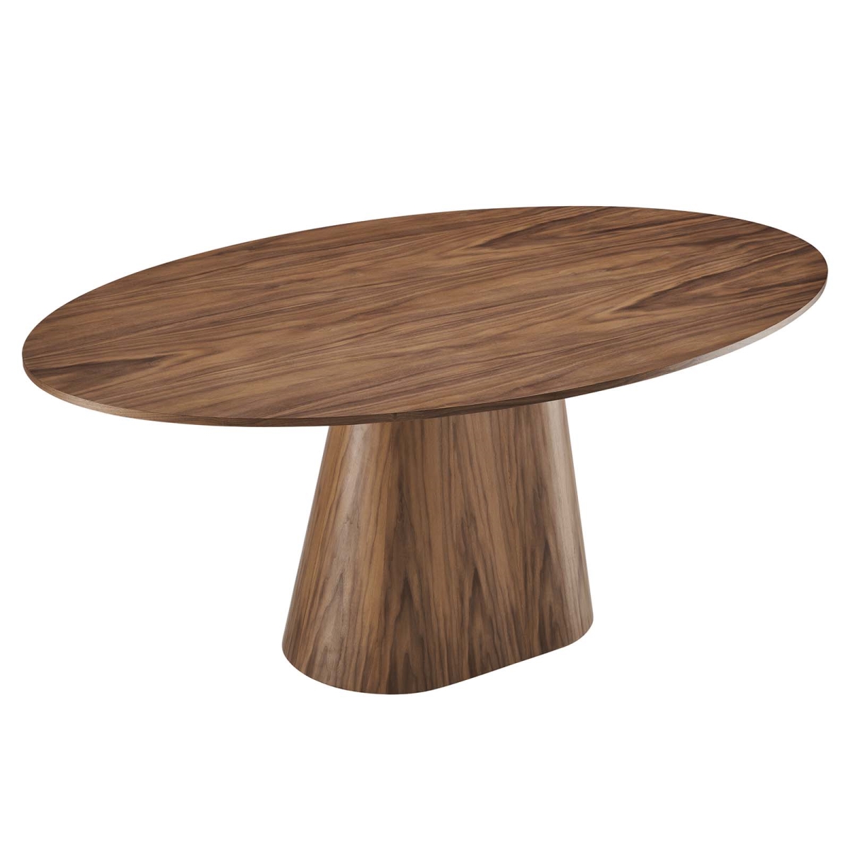 EEI-6066-WAL-SET 75 in. Provision Oval Dining Table, Walnut