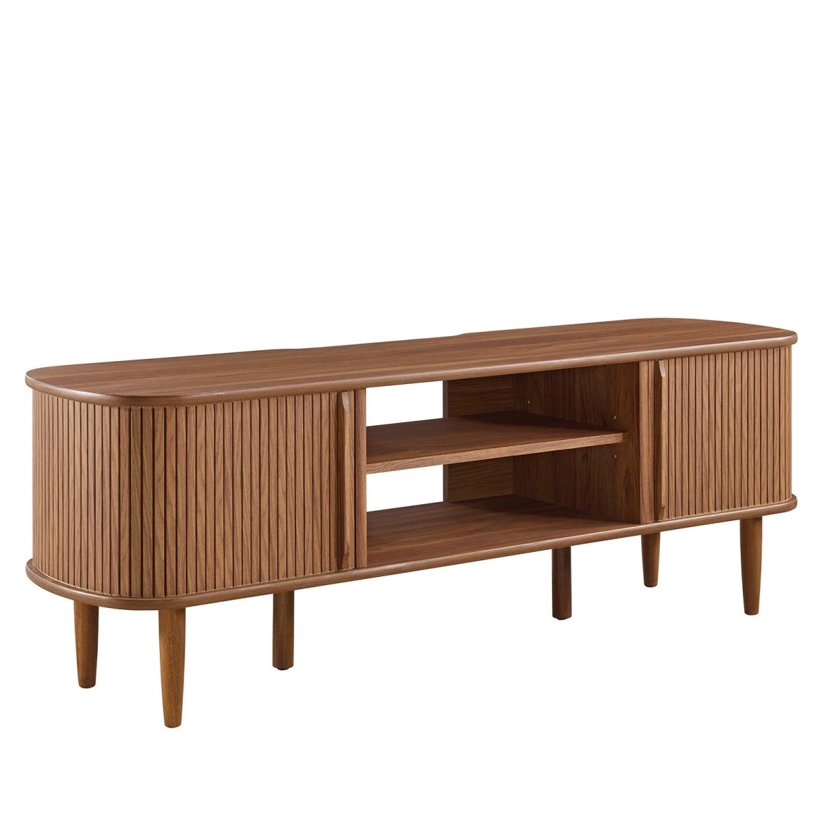 EEI-6158-WAL 55 in. Contour TV Stand, Walnut