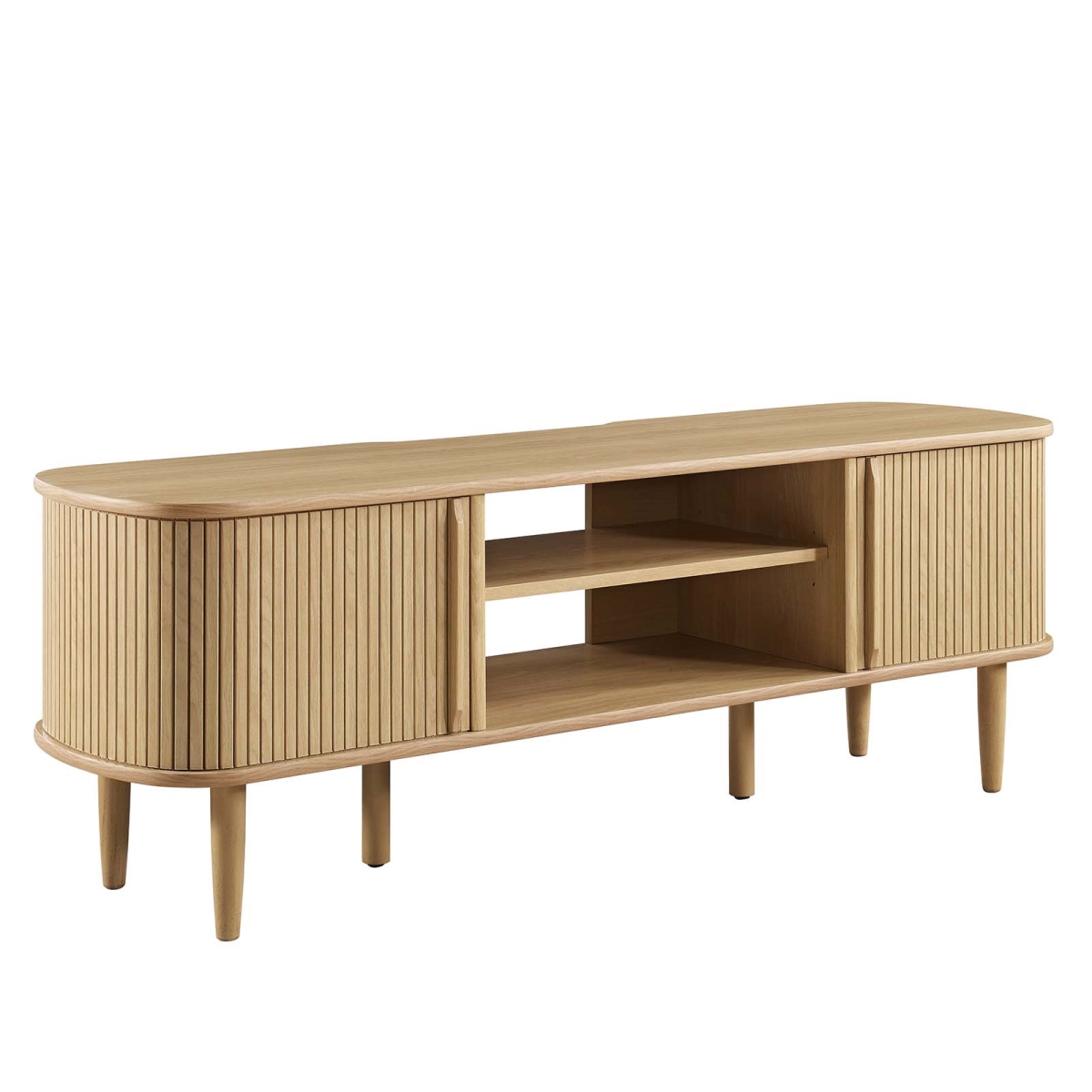 EEI-6158-OAK 55 in. Contour TV Stand, Oak
