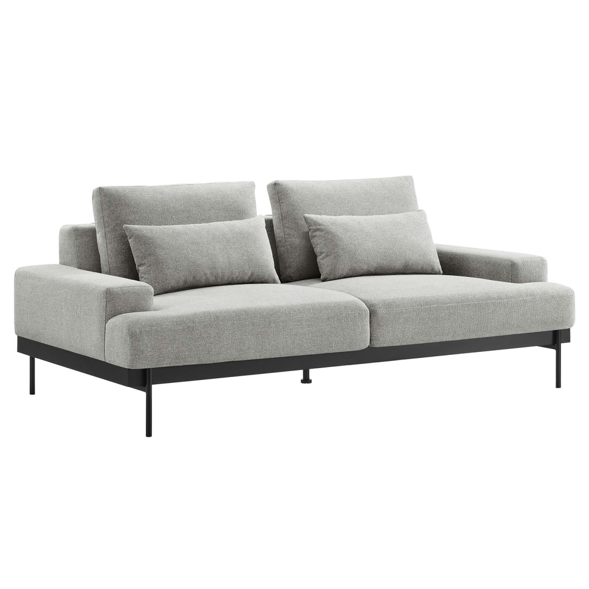 EEI-6214-LGR 33 x 85.5 x 40 in. Proximity Upholstered Fabric Sofa, Light Gray