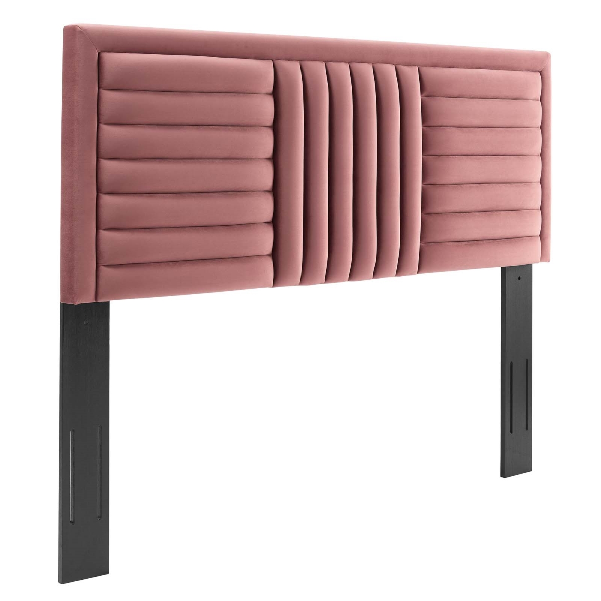 Picture of Modway Furniture MOD-6666-DUS 23.5 x 78.5 x 3.5 in. Believe Channel Tufted Performance Velvet King & California King Size Headboard&#44; Dusty Rose
