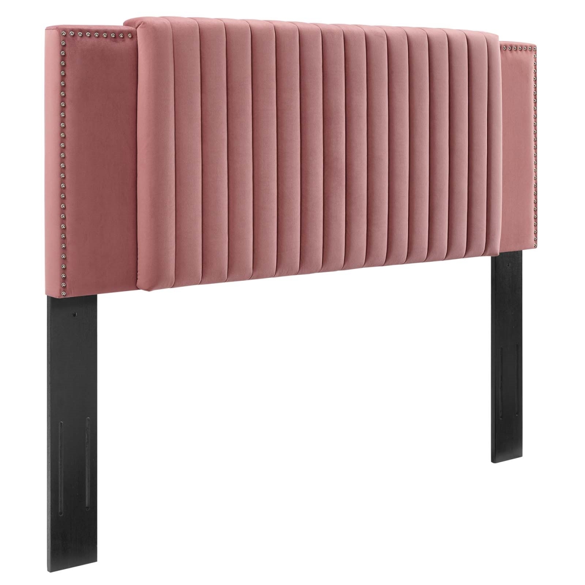 Picture of Modway Furniture MOD-6661-DUS 24 x 39 x 4.5 in. Felicity Channel Tufted Performance Velvet Twin Size Headboard, Dusty Rose