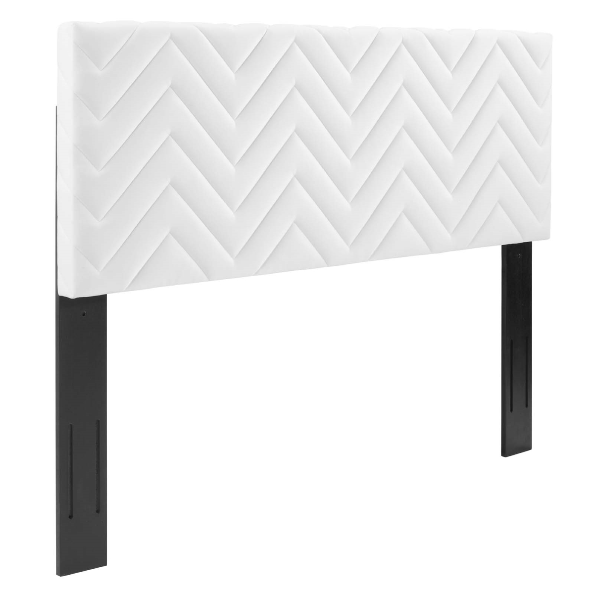 Picture of Modway Furniture MOD-6660-WHI 22.5 x 78.5 x 3 in. Mercy Chevron Tufted Performance Velvet King & California King Size Headboard&#44; White