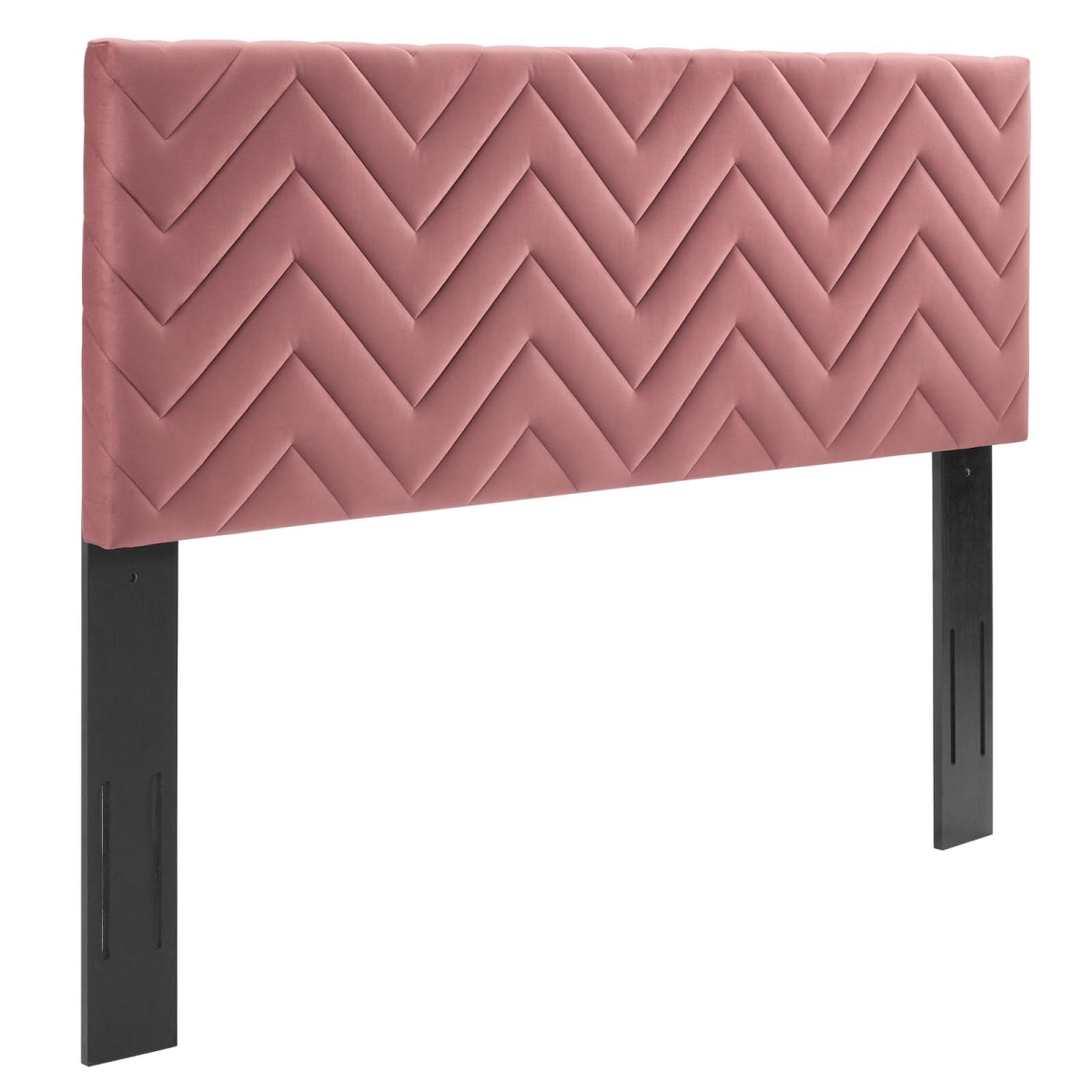 Picture of Modway Furniture MOD-6659-DUS 22.5 x 61.5 x 3 in. Mercy Chevron Tufted Performance Velvet Full & Queen Size Headboard&#44; Dusty Rose