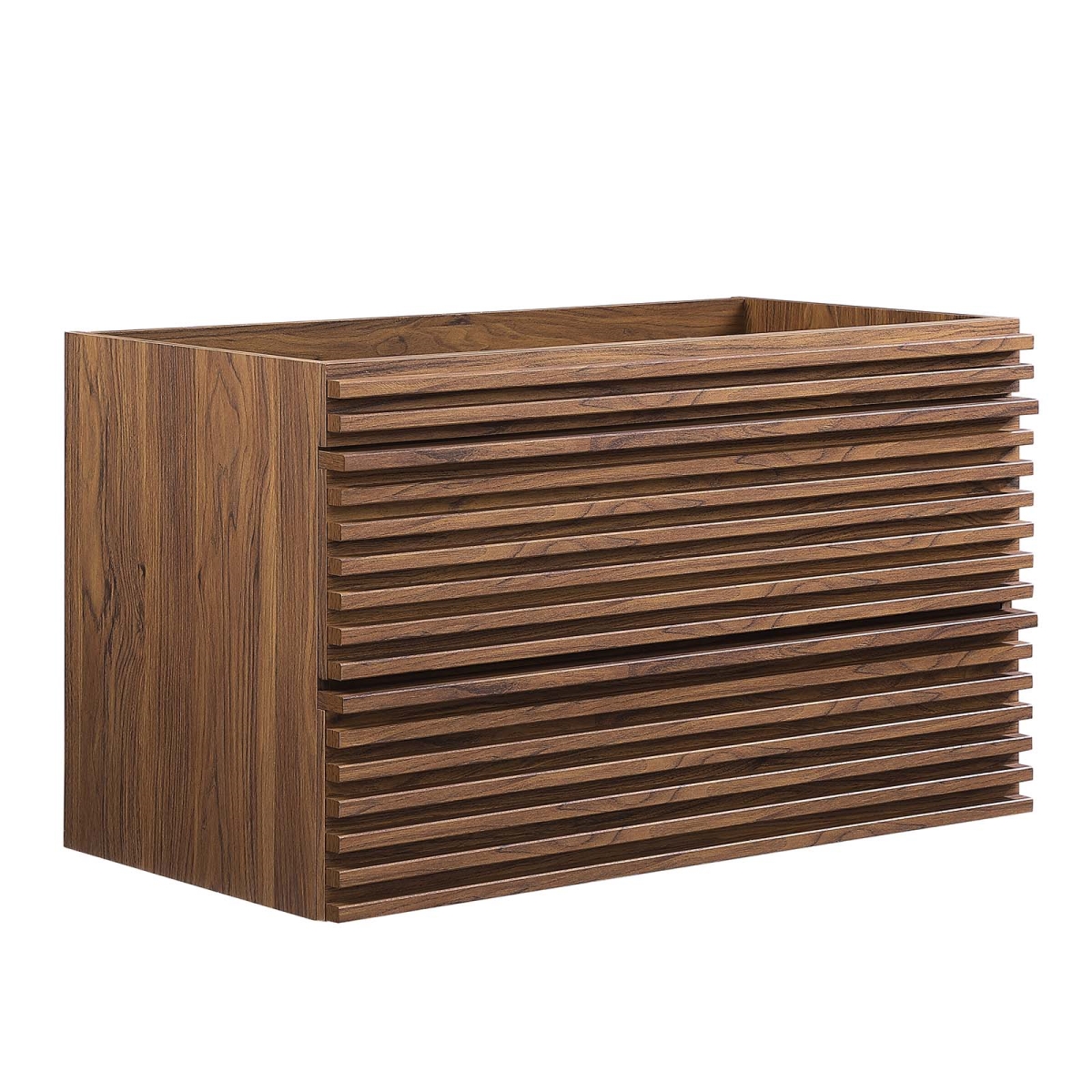 EEI-4339-WAL 36 in. Render Wall-Mount Bathroom Vanity Cabinet, Walnut