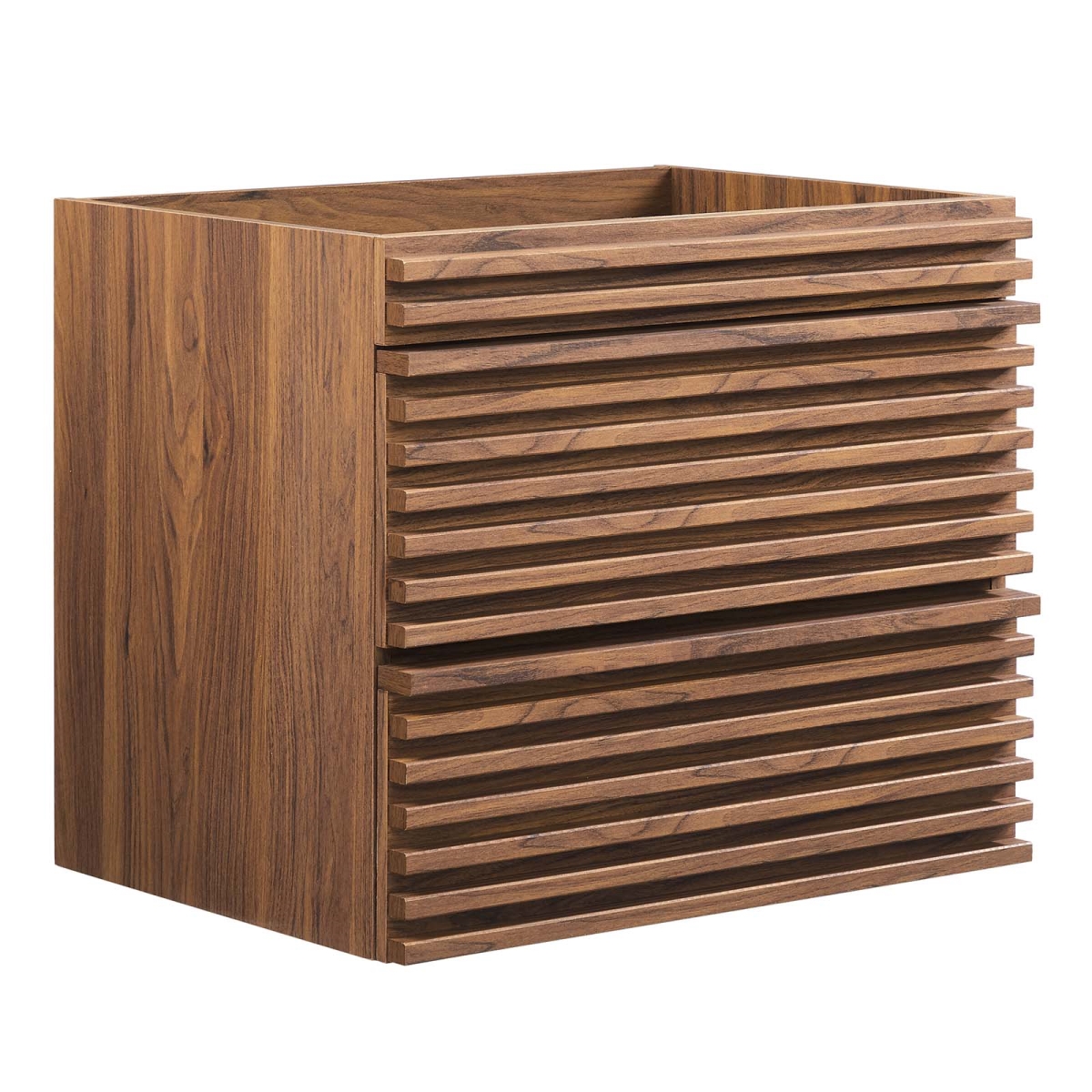 Render Wall-Mount Bathroom Cabinet Basin Not Included by Modway - Walnut