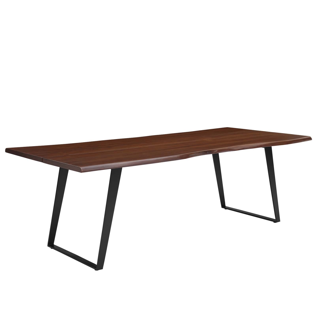 EEI-6071-BLK-WAL 96 in. Viggo Live Edge Acacia Wood Dining Table, Black & Walnut