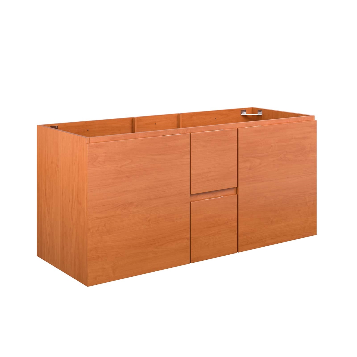 EEI-5883-CHE 48 in. Scenic Double Wall-Mount Bathroom Vanity Cabinet, Cherry Walnut