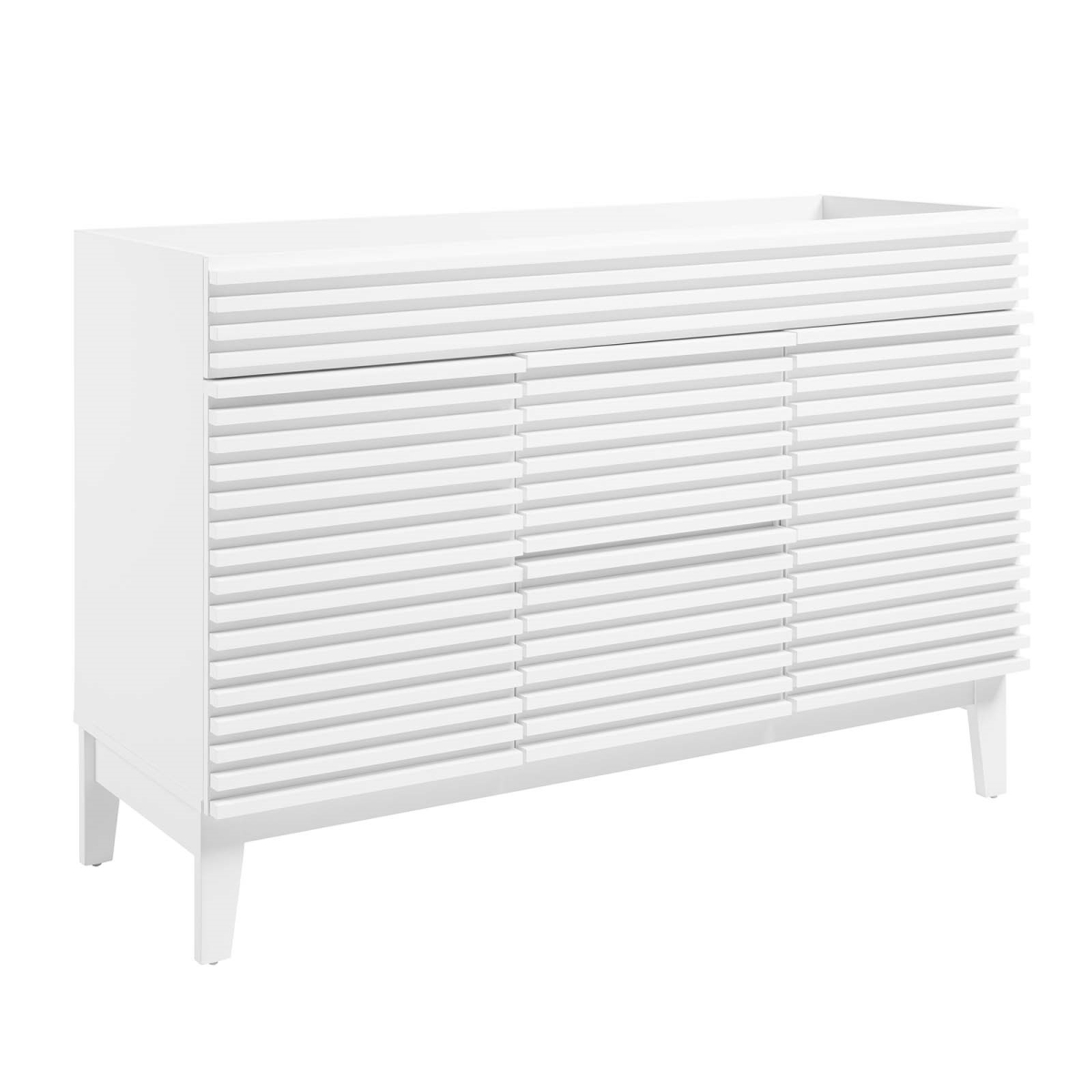 EEI-4342-WHI 48 in. Render Double Bathroom Vanity Cabinet, White