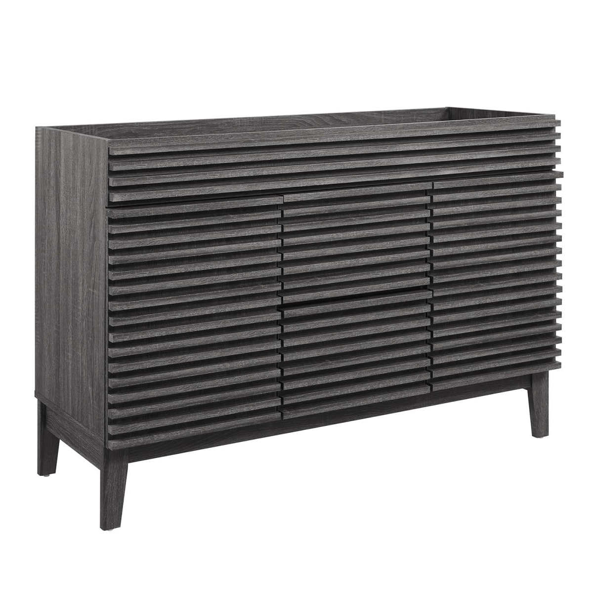 EEI-4342-CHA 48 in. Render Double Bathroom Vanity Cabinet, Charcoal