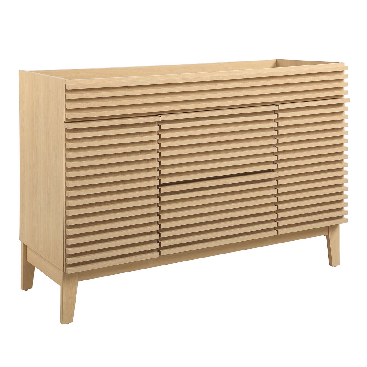 EEI-4341-OAK 48 in. Render Single Bathroom Vanity Cabinet, Oak