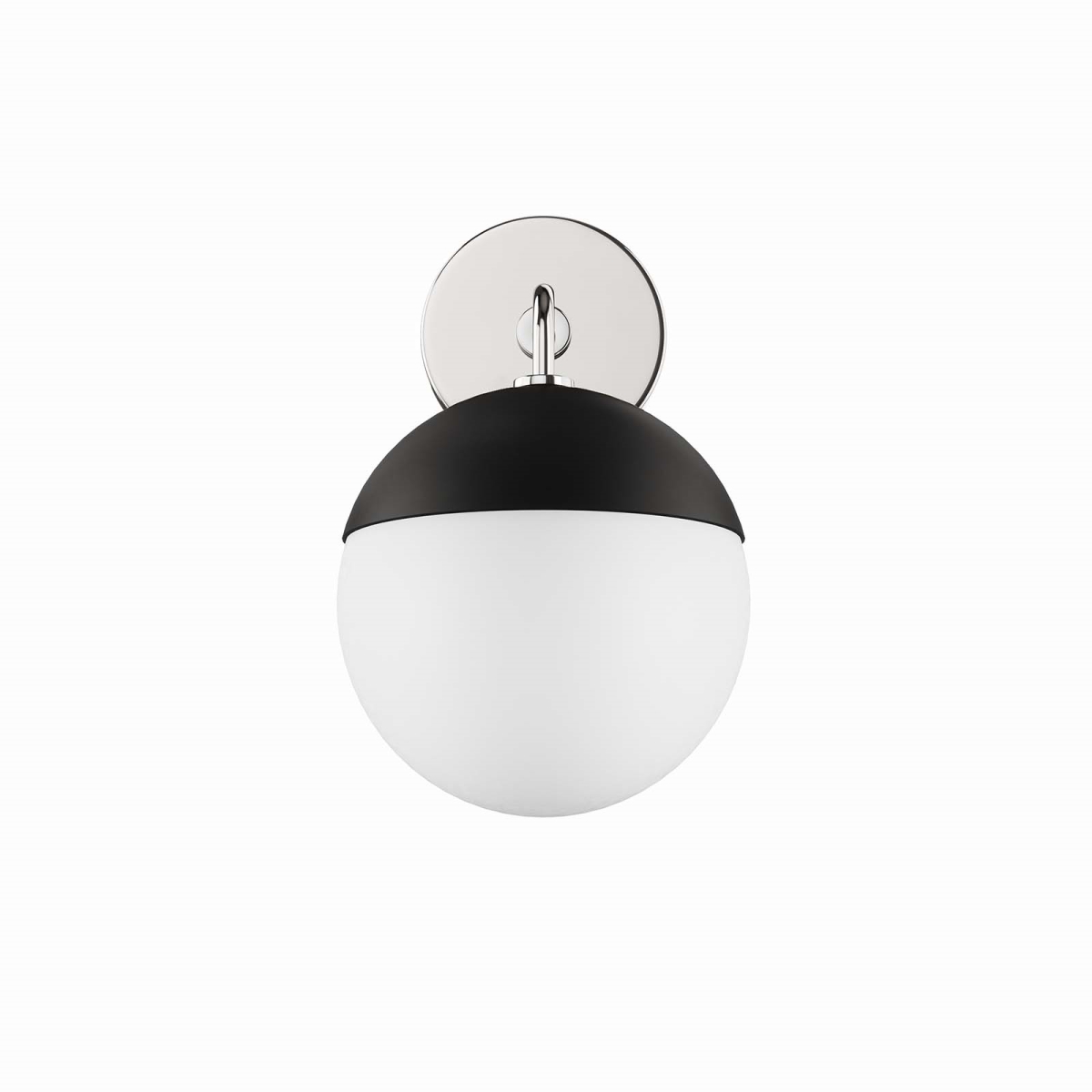 EEI-5655-OPA-PON 12 x 7 x 8 in. Stellar 1-Light Wall Sconce, Opal & Polished Nickel