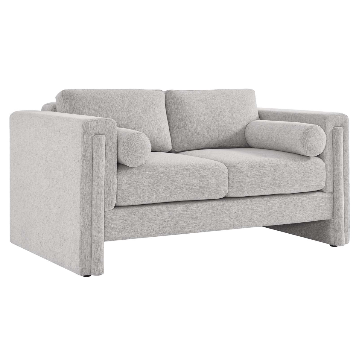 EEI-6375-LGR 33 x 61 x 36 in. Visible Fabric Loveseat, Light Gray