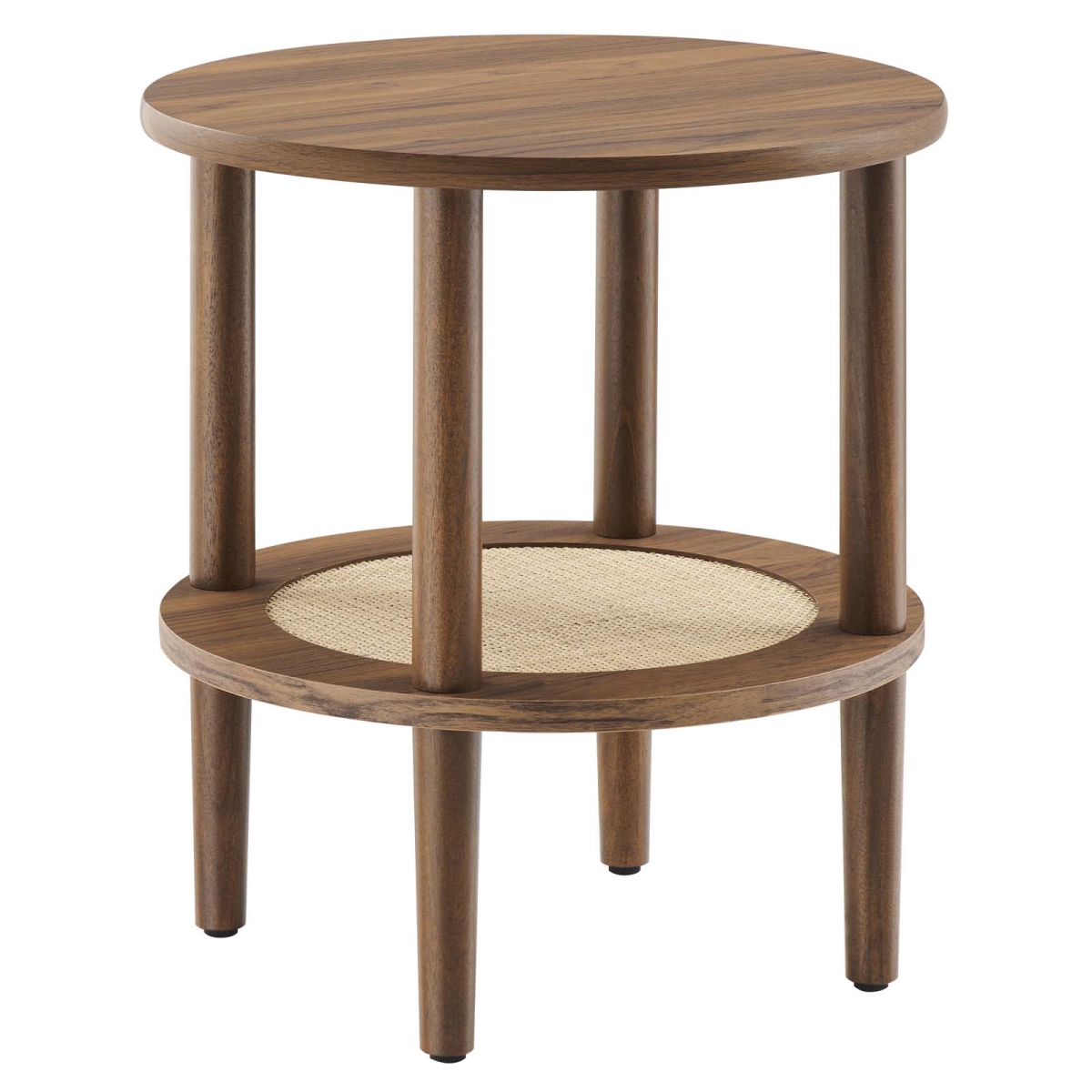 EEI-6527-WAL Torus Round Side Table, Walnut