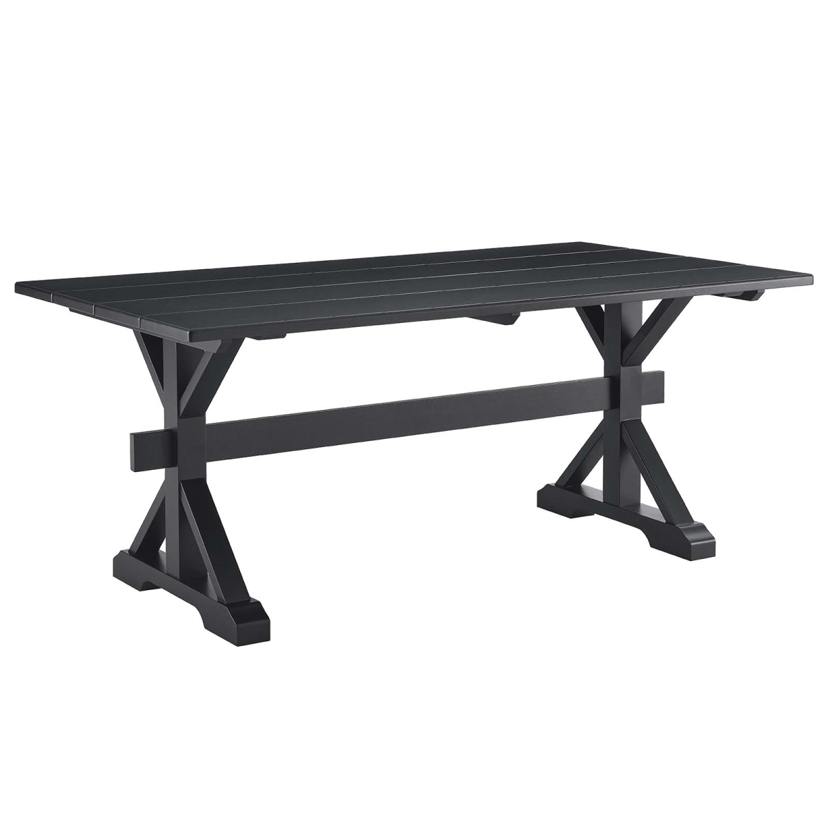 EEI-4579-BLK 71 in. Windchime Wood Dining Table, Black