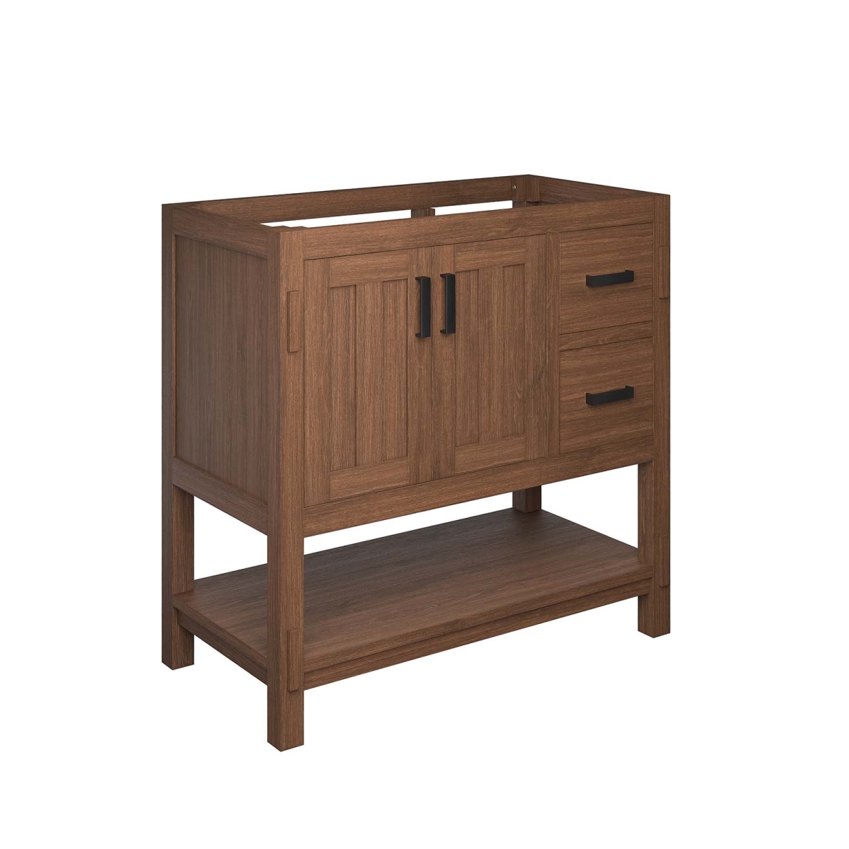EEI-6404-WAL 36 in. Ashlyn Wood Bathroom Vanity Cabinet, Walnut