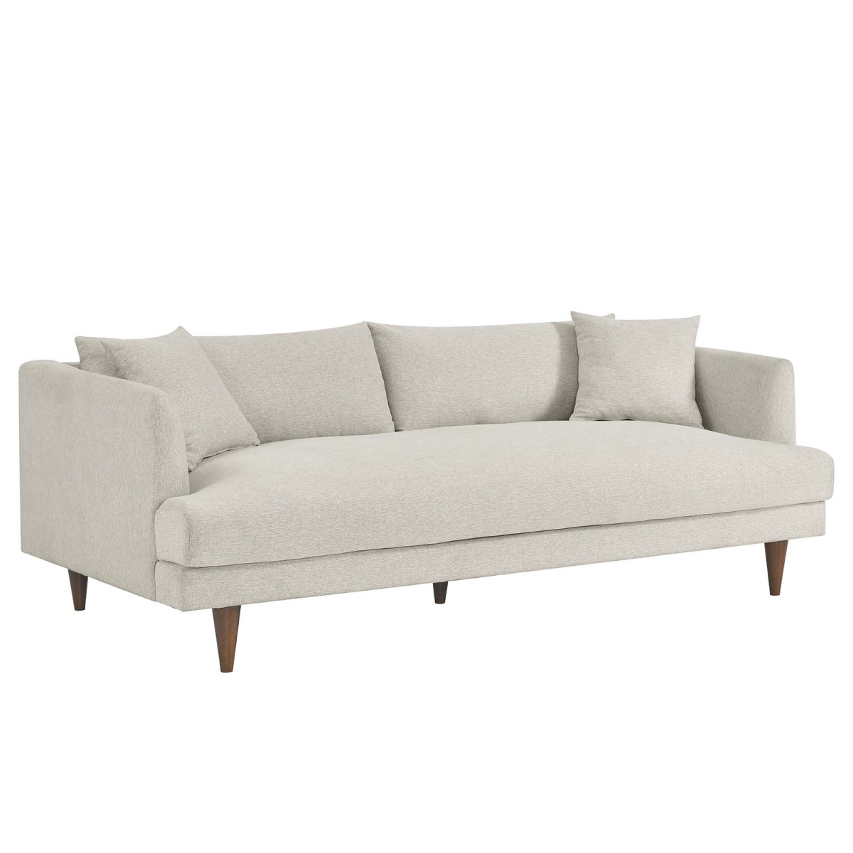 EEI-6405-HEI Zoya Down Filled Overstuffed Sofa, Ivory Fabric