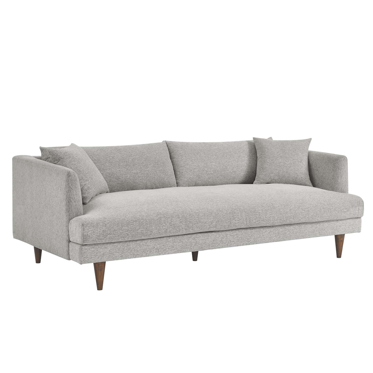 EEI-6405-HLG Zoya Down Filled Overstuffed Sofa, Light Gray Fabric