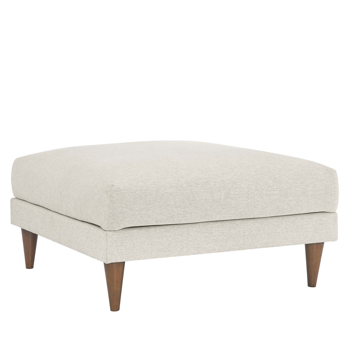 EEI-6481-HEI Zoya Down Filled Overstuffed Ottoman, Ivory Fabric