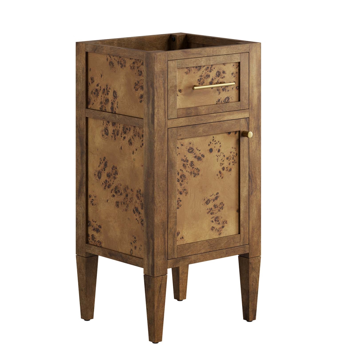 EEI-6136-BRN 18 in. Elysian Wood Bathroom Vanity Cabinet, Brown