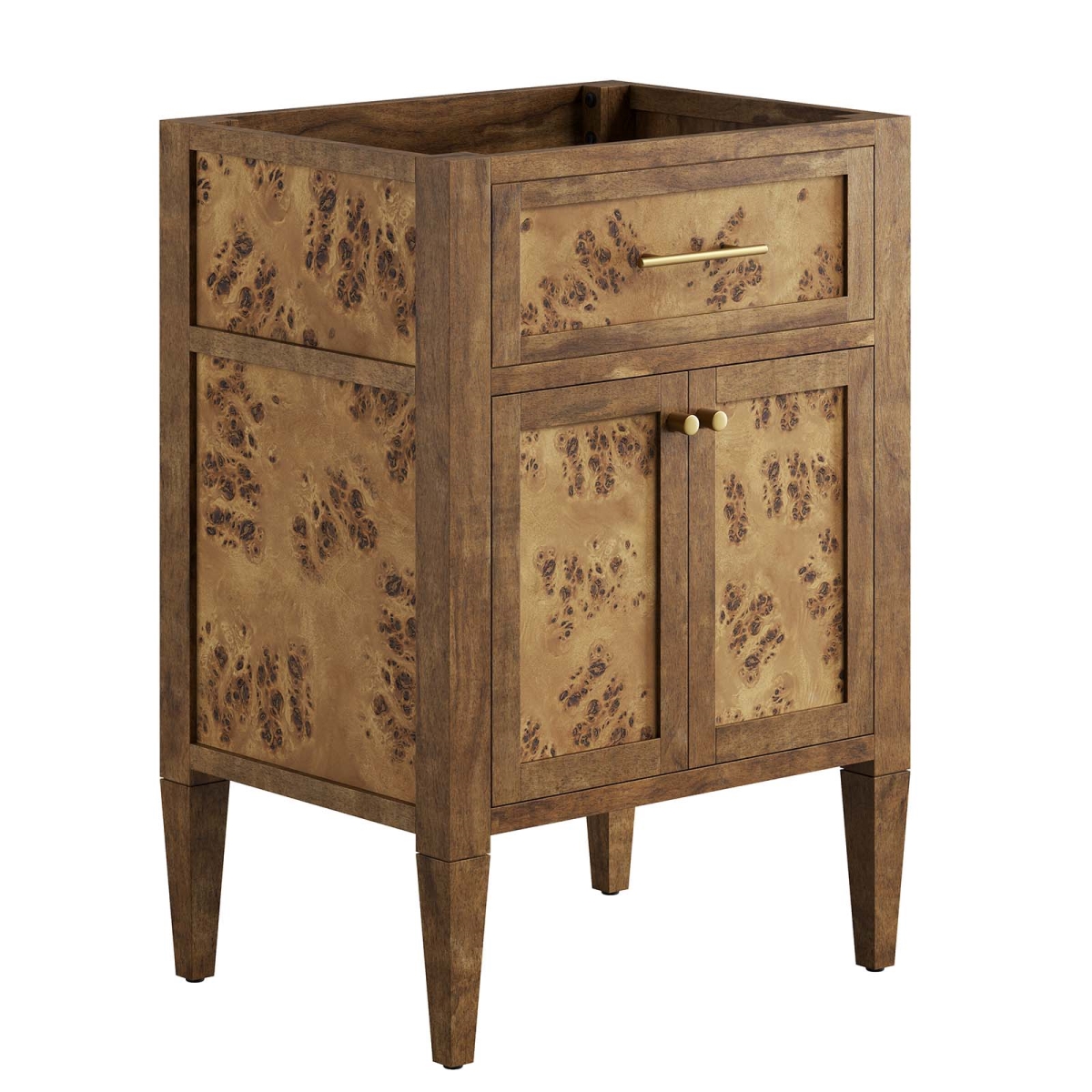 EEI-6137-BRN 24 in. Elysian Wood Bathroom Vanity Cabinet, Brown
