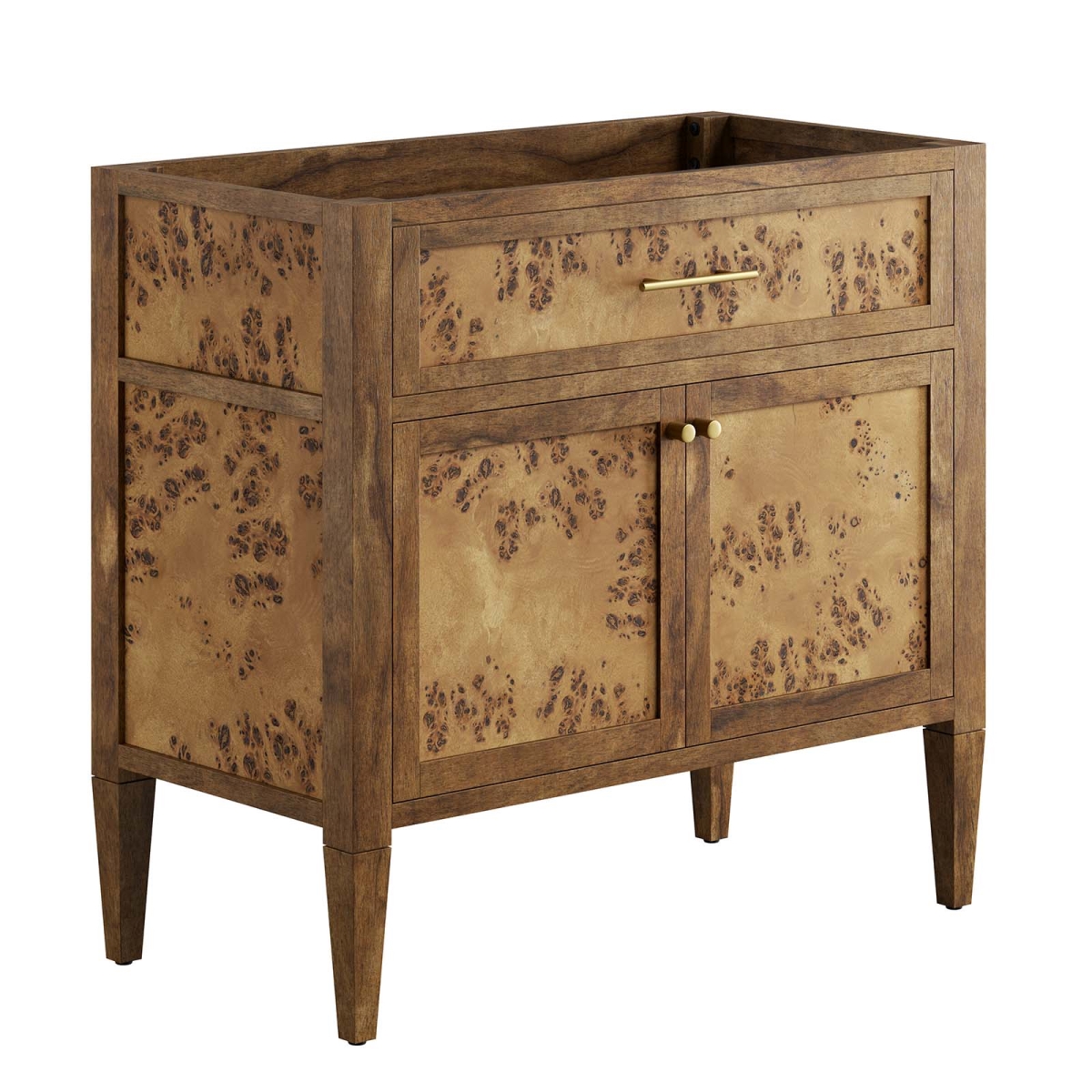 EEI-6139-BRN 36 in. Elysian Wood Bathroom Vanity Cabinet, Brown