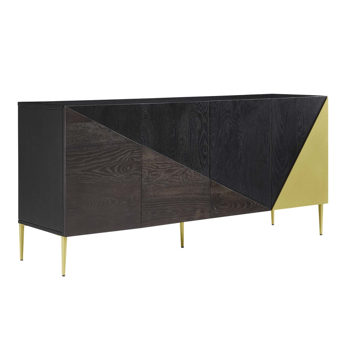 EEI-6147-BLK-GLD Alchemist Storage Cabinet Sideboard, Black & Gold