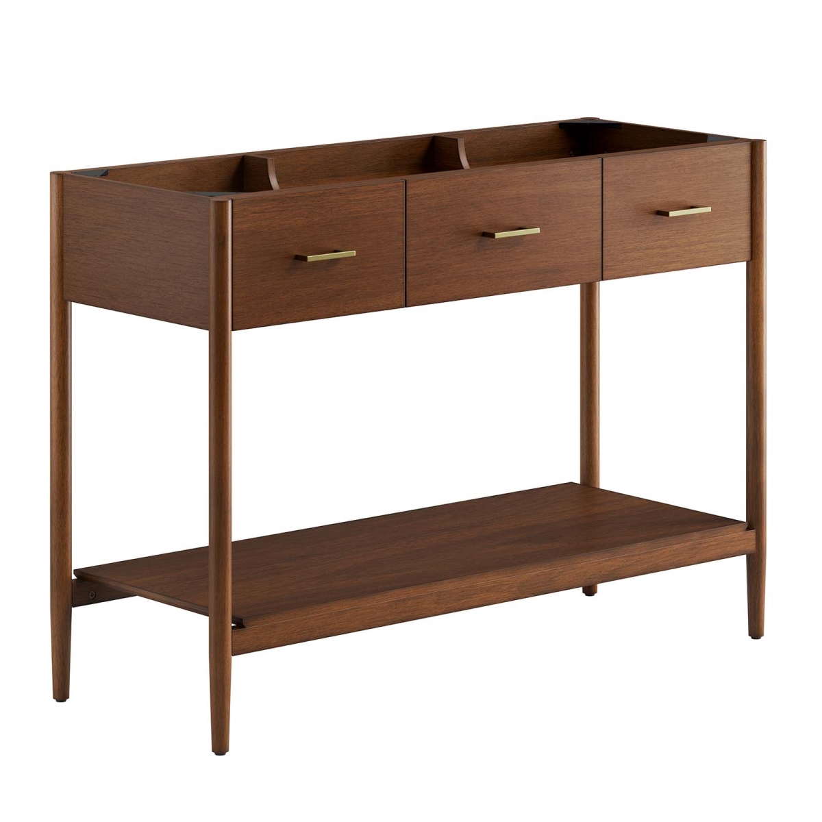 EEI-6355-WAL 48 in. Zaire Single Sink Compatible Bathroom Vanity Cabinet, Walnut