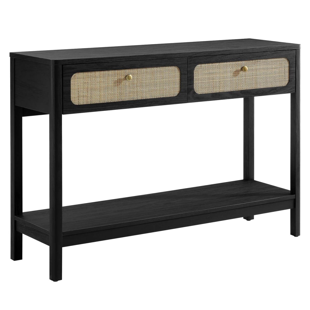 EEI-6797-BLK Chaucer Wood Entryway Console Table, Black
