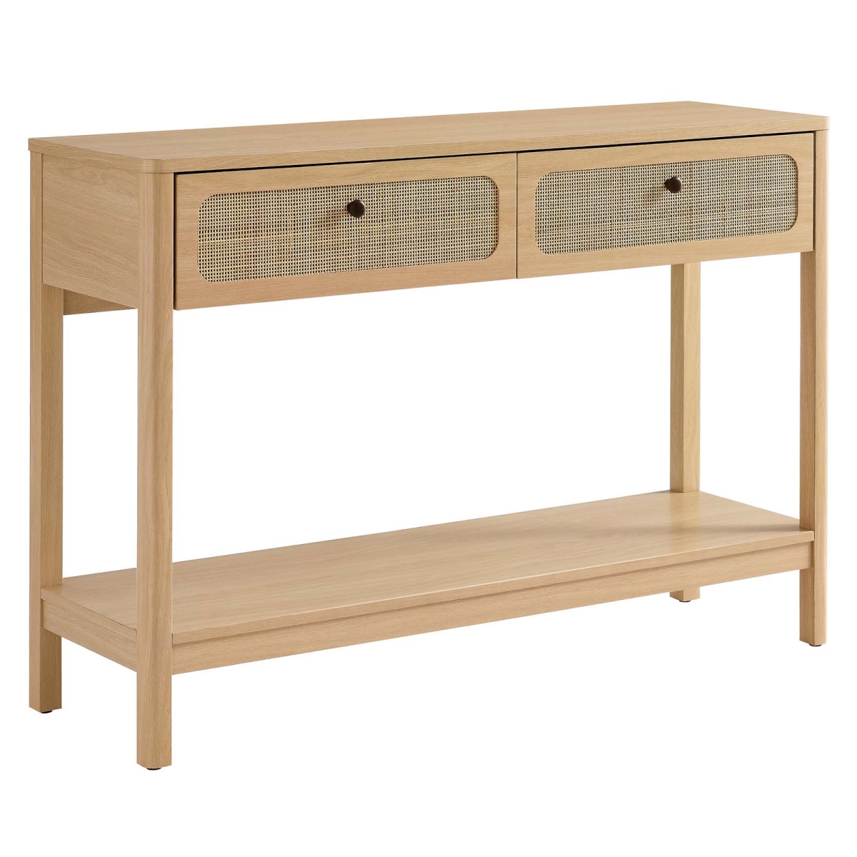 EEI-6797-OAK Chaucer Wood Entryway Console Table, Oak