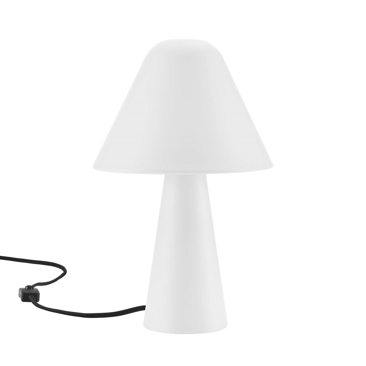 EEI-6529-WHI Jovial Metal Mushroom Table Lamp, White
