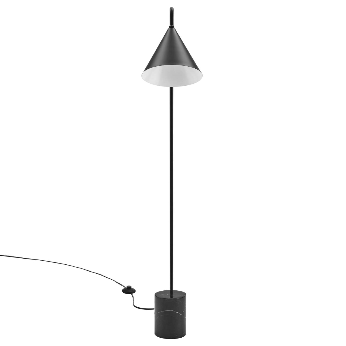 Picture of Modway Furniture EEI-6531-BLK Ayla Marble Base Floor Lamp&#44; Black