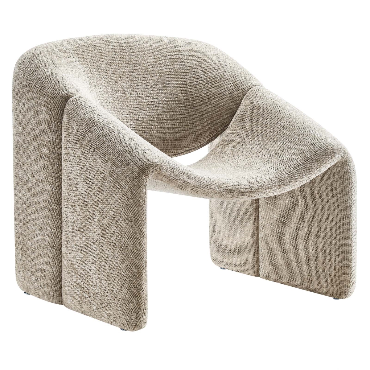EEI-6767-KHA Vivi Chenille Upholstered Accent Chair, Khaki