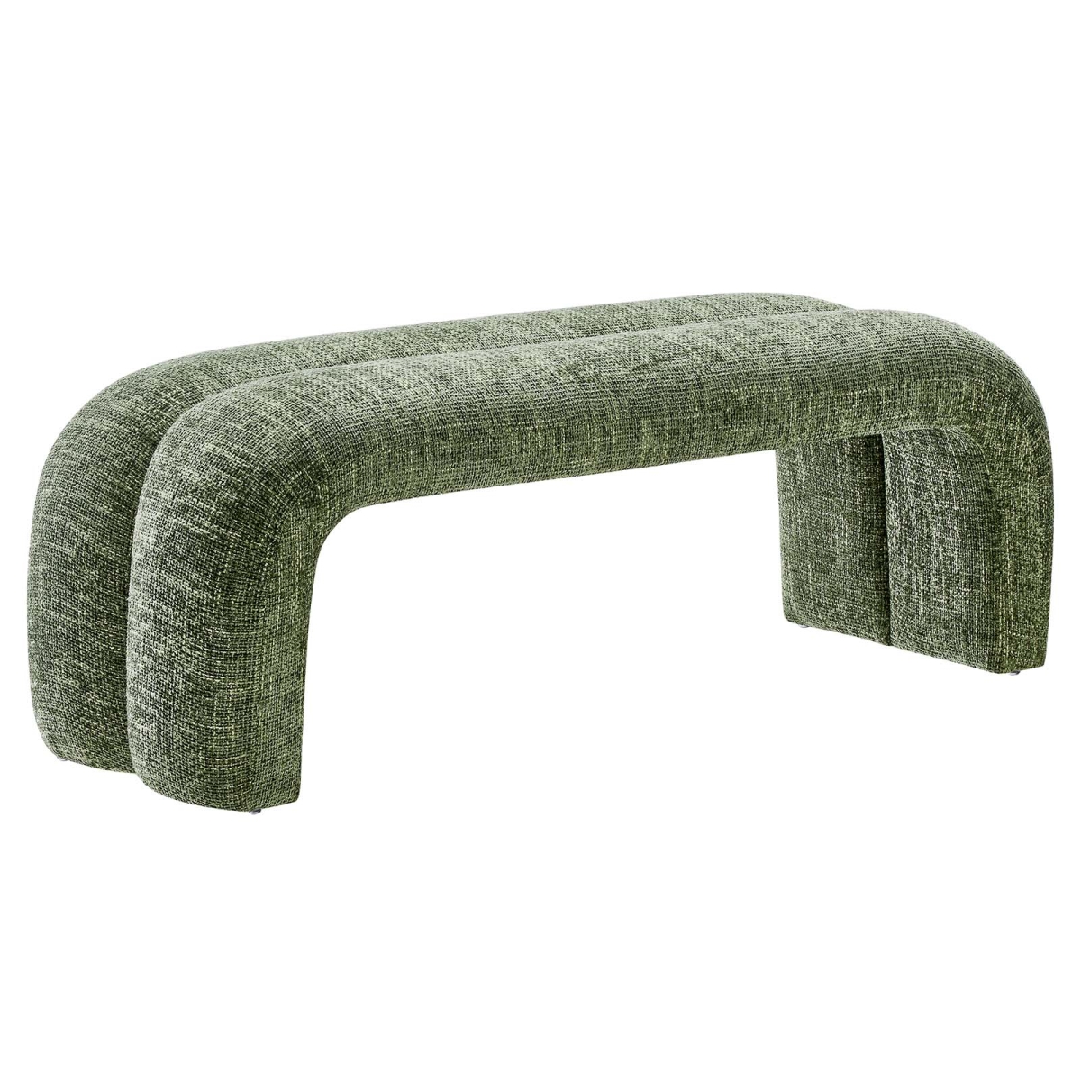 EEI-6769-BAS 50.5 in. Dax Chenille Upholstered Accent Bench, Basil