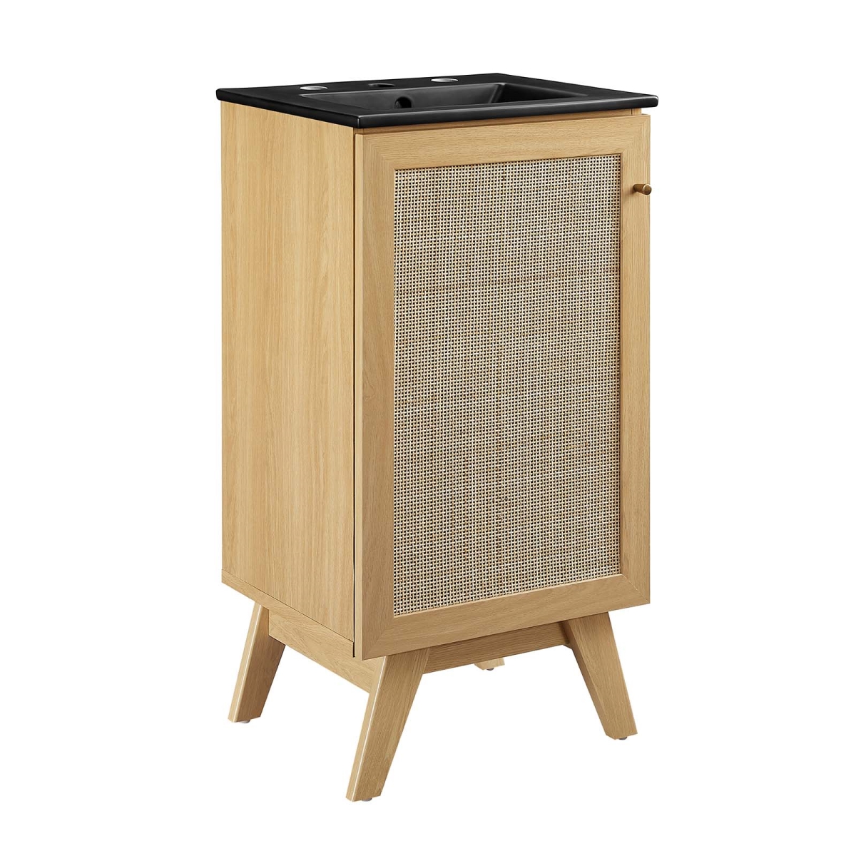 EEI-6712-OAK-BLK 18 in. Soma Bathroom Vanity, Oak & Black