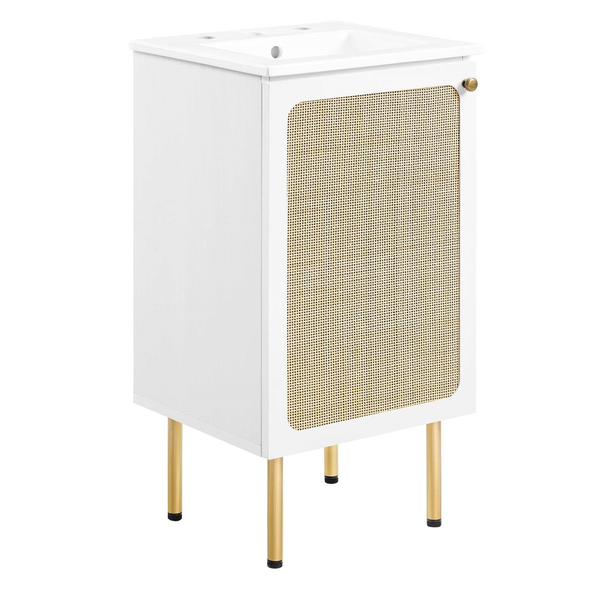 EEI-6691-WHI-WHI 18 in. Chaucer Bathroom Vanity, White