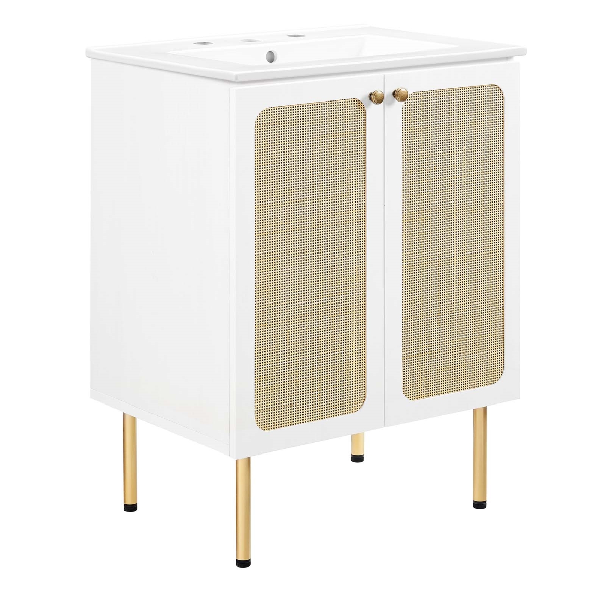 EEI-6693-WHI-WHI 24 in. Chaucer Bathroom Vanity, White