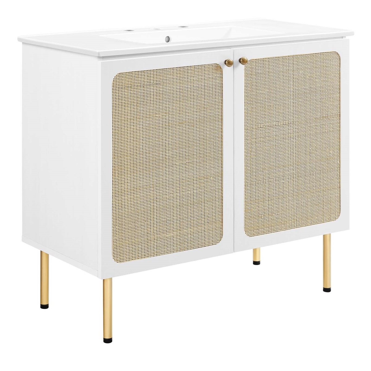 EEI-6697-WHI-WHI 36 in. Chaucer Bathroom Vanity, White